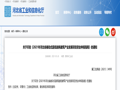 河北│裝配式結構部件可申報2021年河北省被動式超低能耗建筑產業(yè)發(fā)展項目資金支持